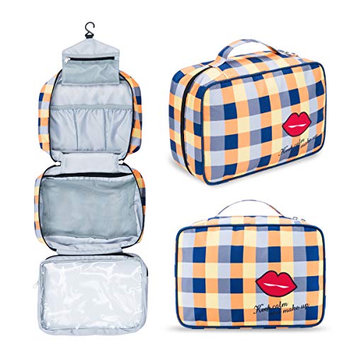 Preisvergleich Produktbild Kulturtasche zum Aufhängen, Faltbar Große Kapazität mit Haken Premium Kulturbeutel Waschtasche Kosmetiktasche Organizer Waschbeutel bei Reisen Urlaub Camping für Damen Herren