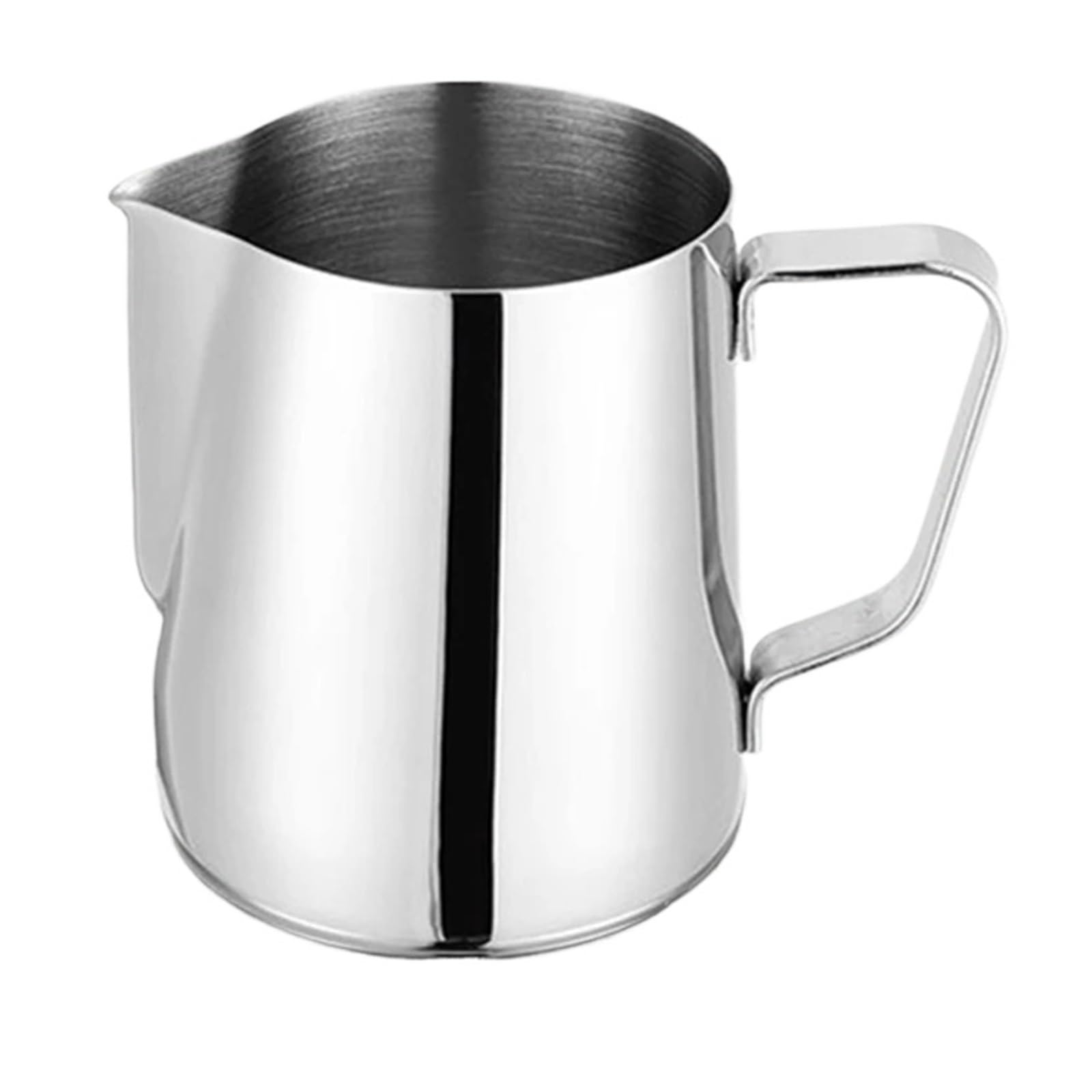 Taza de café Latte Art, jarra, Espumador leche, Barista acero con tapa, máquina graduado(350ml,No lid)