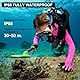 Umelee Unterwasser Metalldetektor, IP68 Wasserdicht, Tragbar Metalldetektor Profi mit Ton- und Vibrationsalarm, LED-Licht, Schatzsuche beim Tauchen, am Strand, im Garten