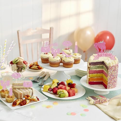 Pink Girl Cake Toppers a Girl Cupcake Topper