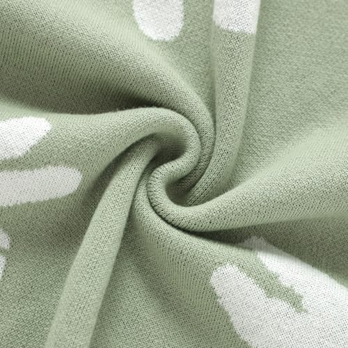 Image of Hadetoto Baby Blankets for Boys and Girls | Newborn, Knitted Cotton, Swaddle Blankets, Neutral Crochet Receiving Blanket, 40 x 30 inches