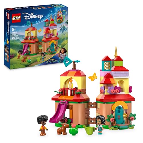 LEGO | Disney Mini Casa de Encanto de Juguete con Micro Muñecos de Familia Madrigal: Mirabel y Antonio, Figura de Capibara y Accesorios Inc. Llave - Regalo para Niñas de 5+ Años 43261
