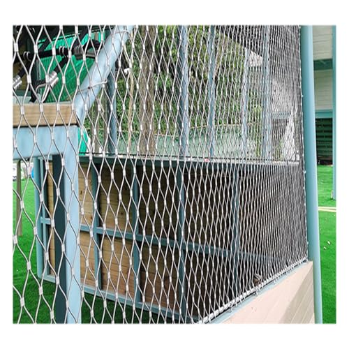 Rollo de red de cuerda de metal para jardín, balcón, seguridad de 5 x 2 m, valla de protección contra caídas para uso doméstico industrial deportivo y transporte