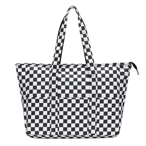 Large Tote Bag for Women with Zipper Utility Work Travel Gym Tote Bag Beach Picnic Vacation Shoulder Handbag2