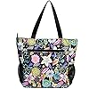 ESVAN Original Floral wasserdichte Tragetasche Große Schultertasche mit Mehreren Taschen für Fitnessstudio, Wandern, Picknick, Reisen, Strand, tägliche Taschen #4