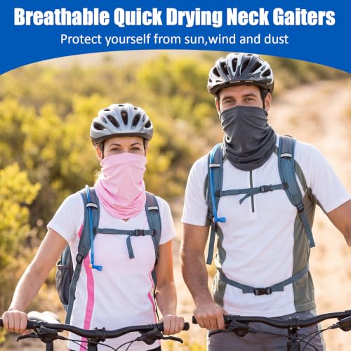 Image of Tarpop 12 /30 Pcs Neck Gaiters Scarf Elastic Wrap Headband Sweat Absorbing Bandana for Women Men Sports Yoga Running