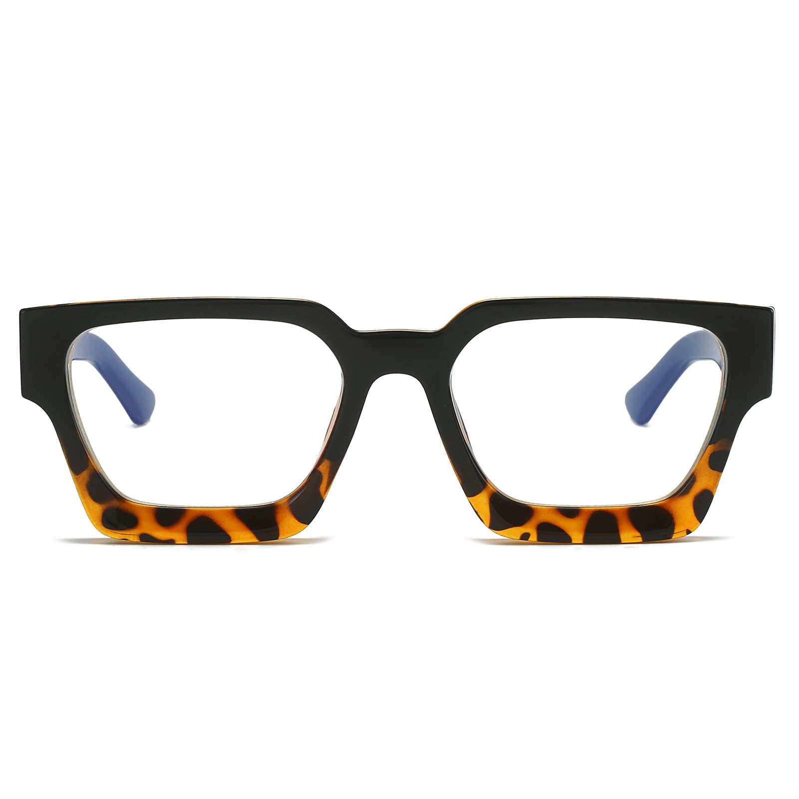 LJCZKA Blue Light Glasses Square Frame for Women Men Computer Glasses Thick Frame Anti Eye-Fatigue Headache for Reading Texting & Gaming - Image 2