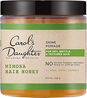Carol's Daughter Mimosa Hair Honey Shine Pomade For Curly, Dry Natural Hair, Moisturizing with Shea Butter and Cocoa Butter, 8 fl oz