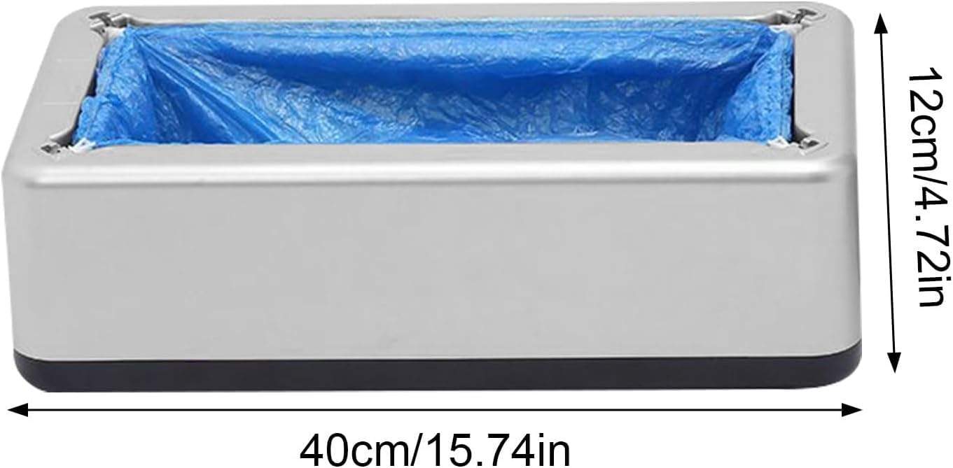 Automatischer Schuhüberzieher-Spender, tragbar und wiederverwendbar für einfaches Überziehen von Schuhen, ideal für Familientreffen und Feiertagsfeiern (Silver)