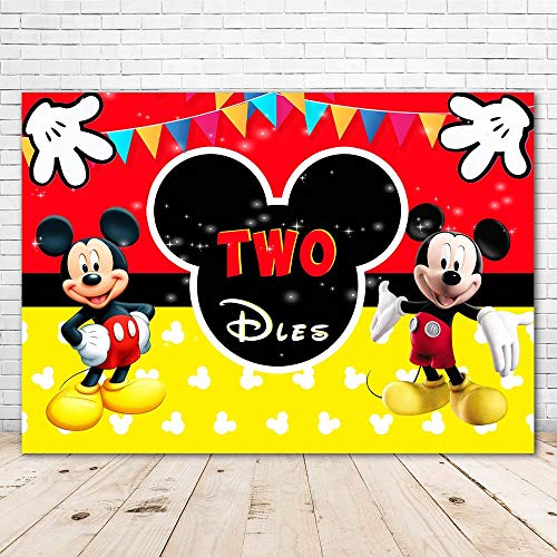 Décoration anniversaire Mickey 2 ans pour shooting photo garçon