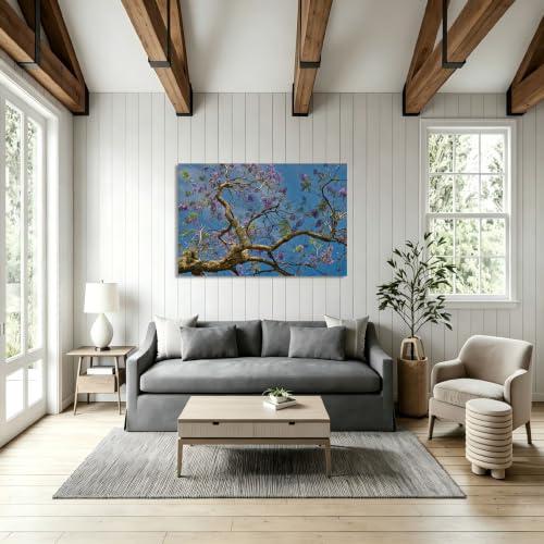 Decoración de pared moderna para salones pequeños con lienzos de montaña 2