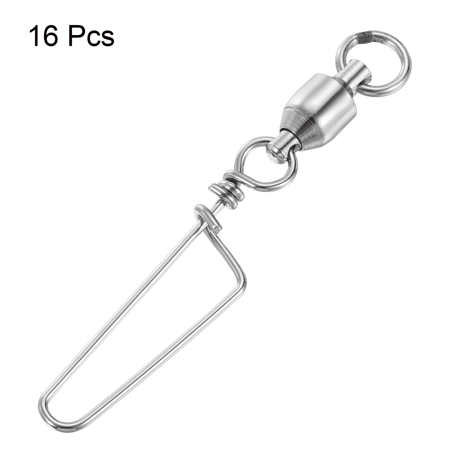 PATIKIL Fishing Snap Swivels, 16Pcs 187lbs Stainless Steel Ball Bearing Tackle for Saltwater Freshwater Fishing - Image 3
