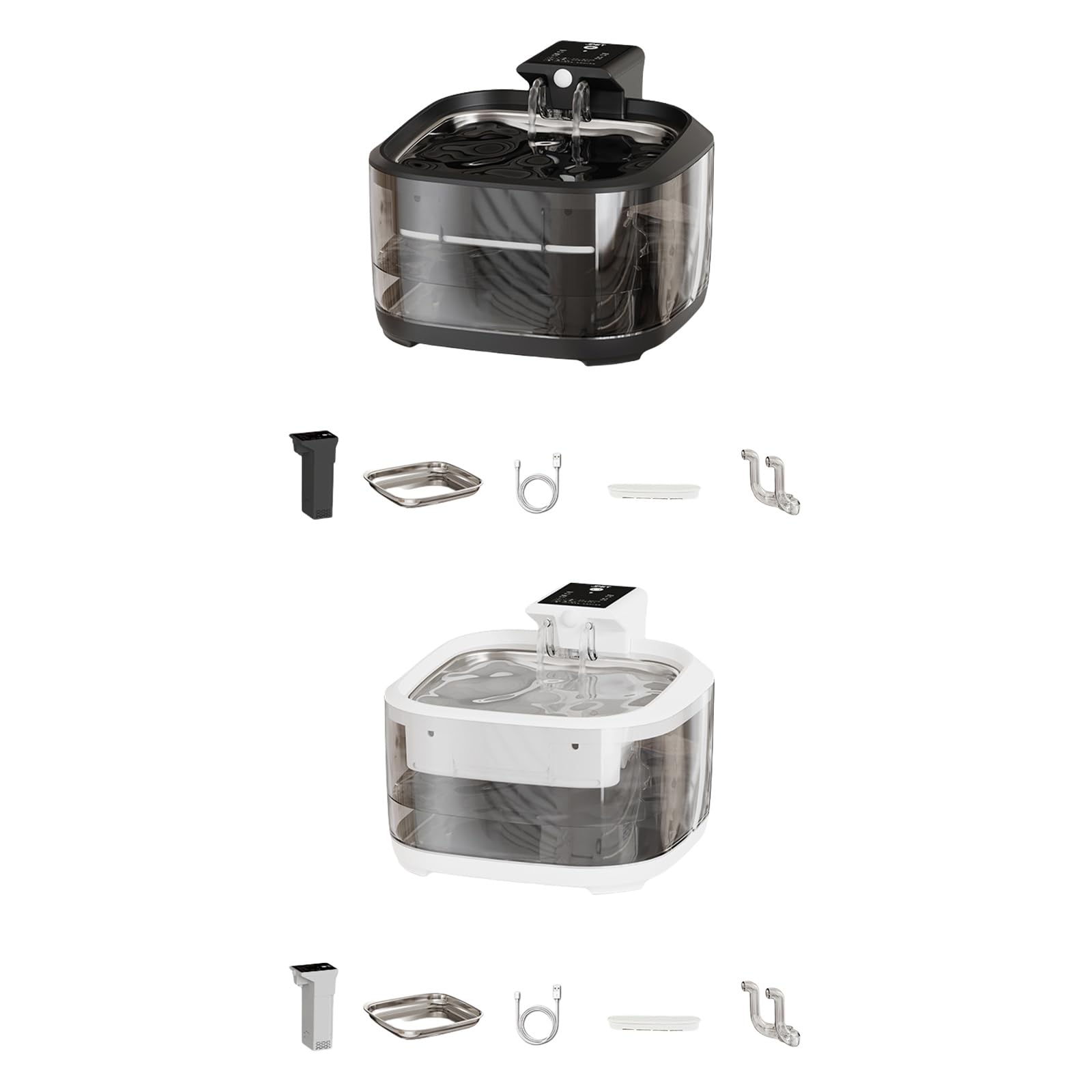 Fuente de agua para gatos, 4,5 L, recargable por USB, dispensador automático con filtración, diseño de funcionamiento silencioso, para uso doméstico, fuente de agua para gatos
