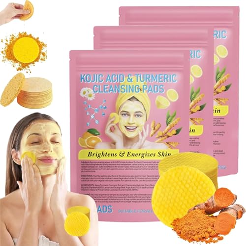 Tampons de curcuma à l'acide kojique Microskin, soin nettoyant exfoliant visage
