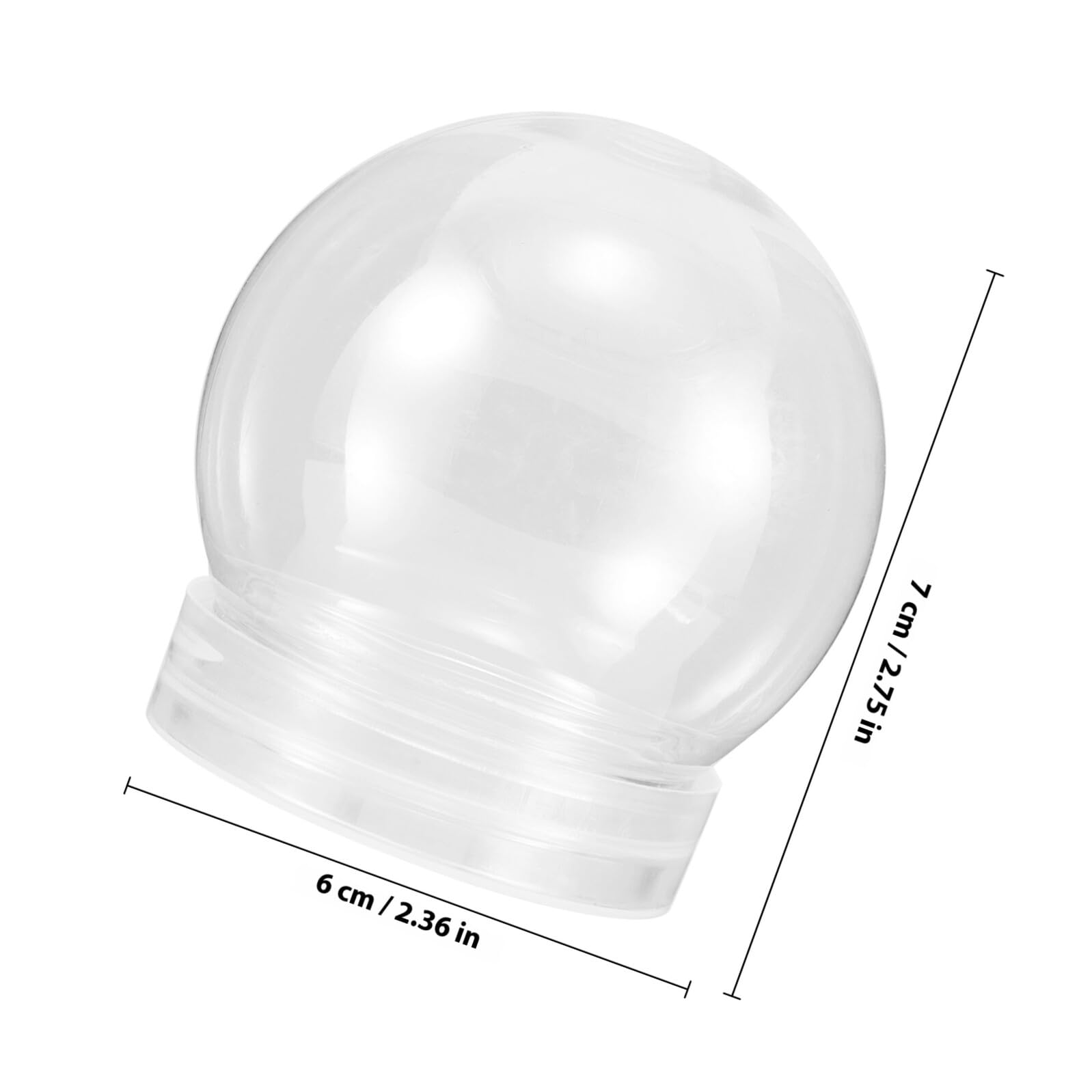 Homoyoyo 10pièces Lot de Mini Boules à Neige Transparentes Vides avec Bouchon à Vis pour Soi-même des Boules à Neige Décoratives