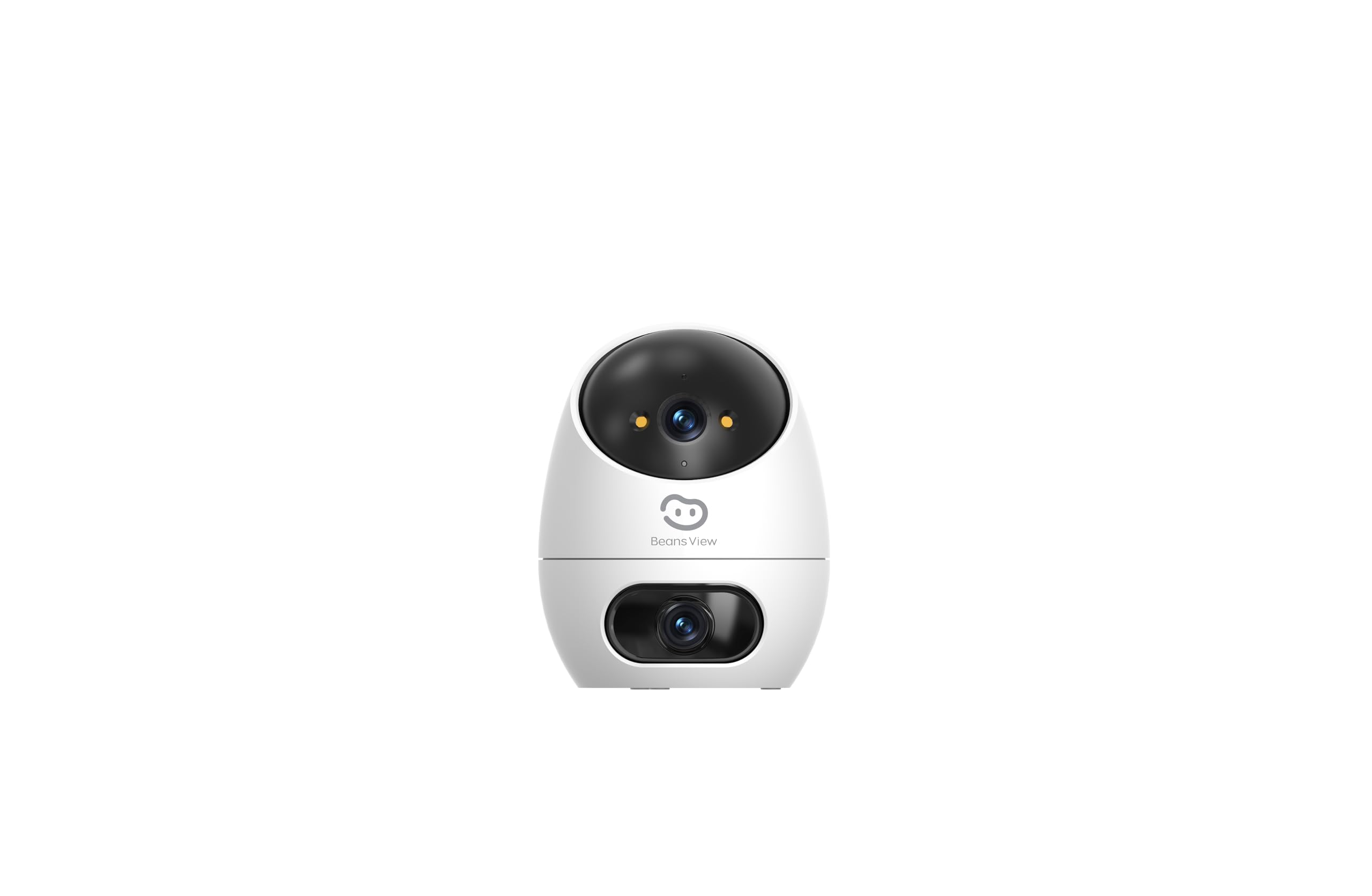 Beans View 2K+2K (3MP+3MP) Innenkamera Zwei Objektiven für Überwachung und Sicherheit, 2,4 GHz WLAN, 360°-Überwachung, Farb-Nachtsicht, Personenerkennung, Automatische Verfolgung, Kompatibel Alexa
