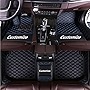 Custom Automotive Car Floor Mats for 99.99% Sedan SUV Sports Car Men Women Protection Full Coverage Pads Anti-Slip Leather Floor Lining (Black Blue)