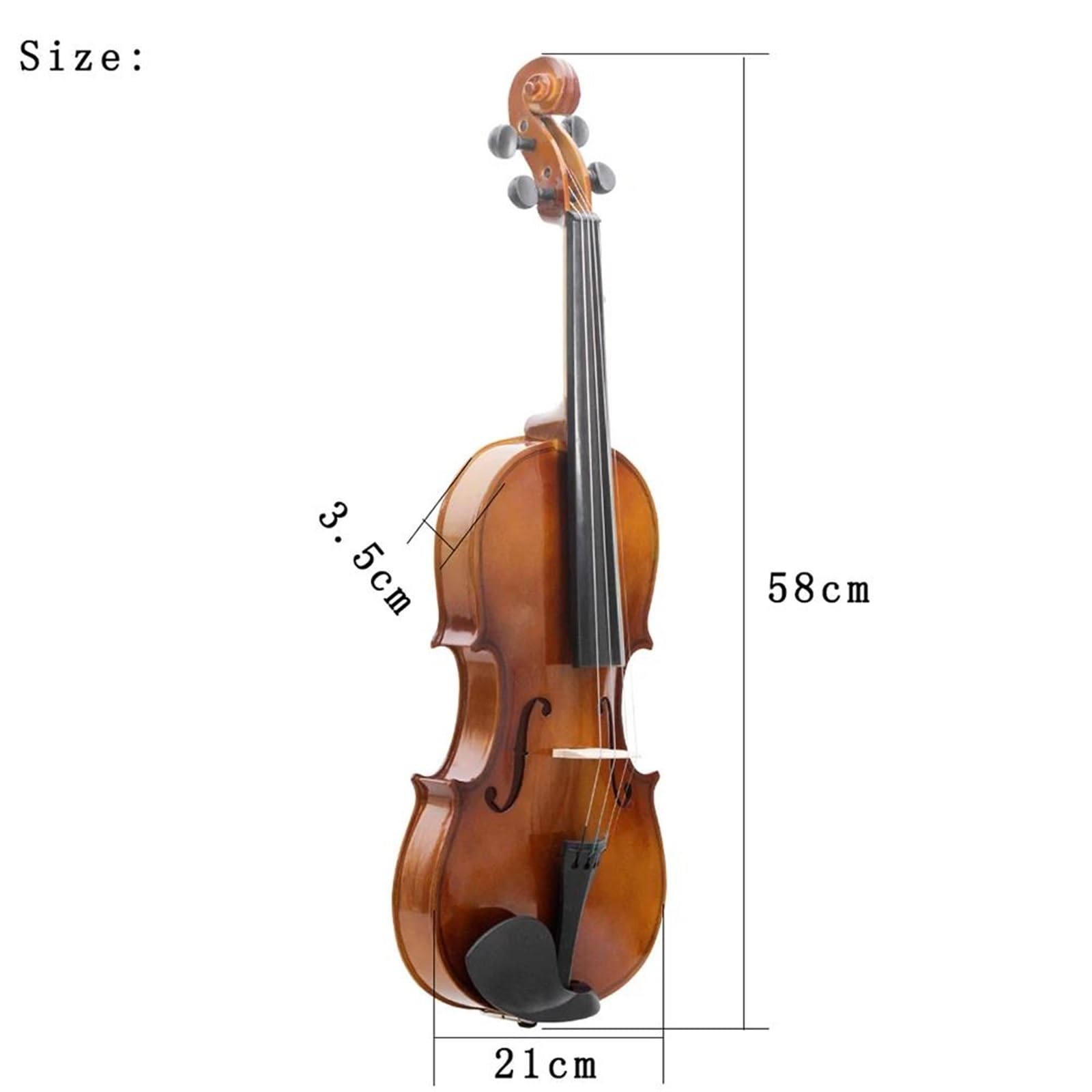 Violino Violino Acustico Vintage In Tiglio 4/4 | Strumento professionale in ABS + legno massello con custodia(Violin set)