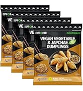 (Kproduct4u) Damduone Vegan Dumplings 14.8oz, 4 flavors, 4 pack (1 set (4 pack), Vegetable &amp; Japc...