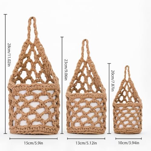 Macrames Fruit Hammock, Handwoven Plant Holder, Boho Storage Net, Decor – Bild 2