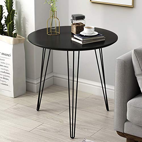 Penck 34 Inch Hairpin Table Legs Heavy Duty 3/8 Inch Satin Black Set Of 4 + Leg Protectors(4) + Screws(20) - Mid-Century Modern Legs For Coffee, Chairs, Home Diy Projects -Bar Height Table Legs #TOP5