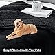 Sivio Sherpa Fleece Gewichtsdecke für Erwachsene, 7kg schwere Fuzzy Decke mit weichem Plüsch Flanell, wendbar, Twin-Size Super Soft Extra Warm Cozy Fluffy Decke, 120x180cm Schwarz