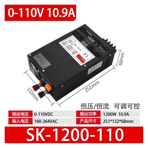 Transformateur à tension et courant constant SK-1200W ajustable 50A
