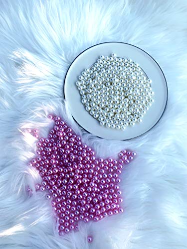 image for JC MAN Art Faux Pearls 2200-Pcs Loose Beads no Hole (8mm,Ivory) for Ma