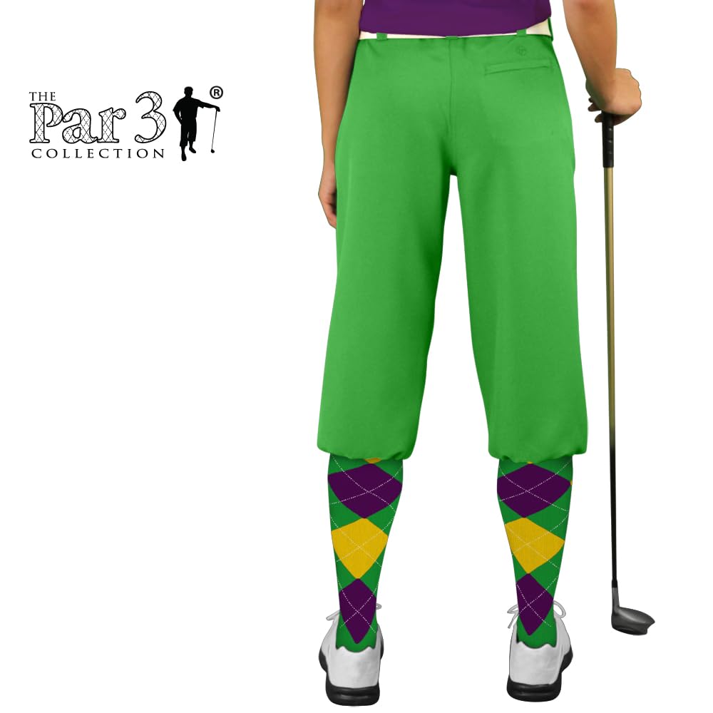 Golf Knickers Lime Womens 'Par 3' - Microfiber - Size 6
