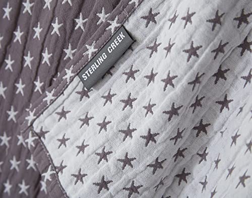 Dawson Star Muslin Blanket King Three Layers Lightweight Breathable Cotton Gauzy Blanket for Adults, All Season (King, Gray) - Image 5