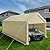 Carport 10x20ft Heavy Duty Canopy Storage Shed,Portable Garage Party Tent,Portable Garage with Removable Sidewalls & Doors All-Season Tarp for Car,Truck,Party SNC24# (W/BG)