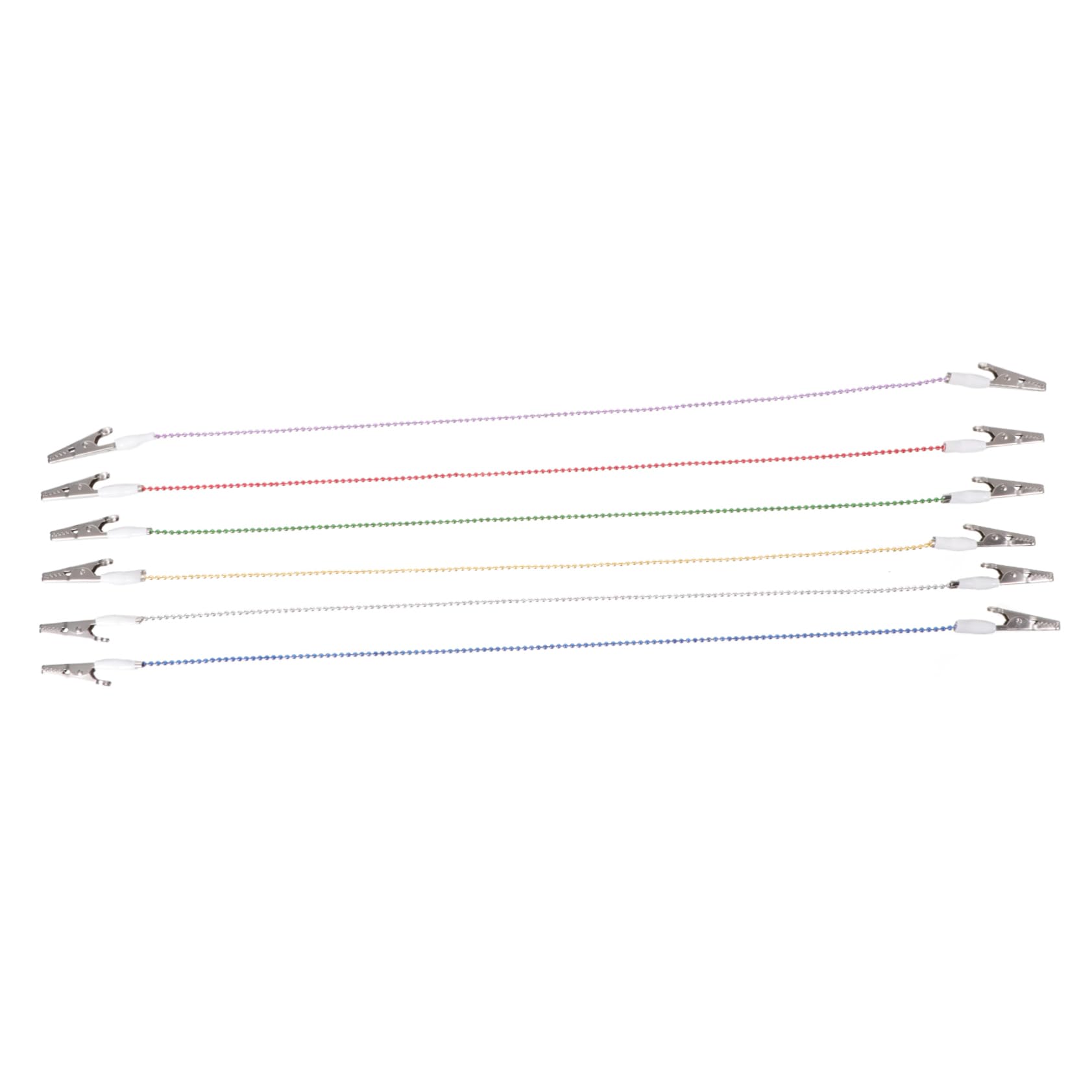 Alipis 6Pcs Bib Clips with Flexible Metal Napkin Holder Random Colors Face Lanyard Holder Design