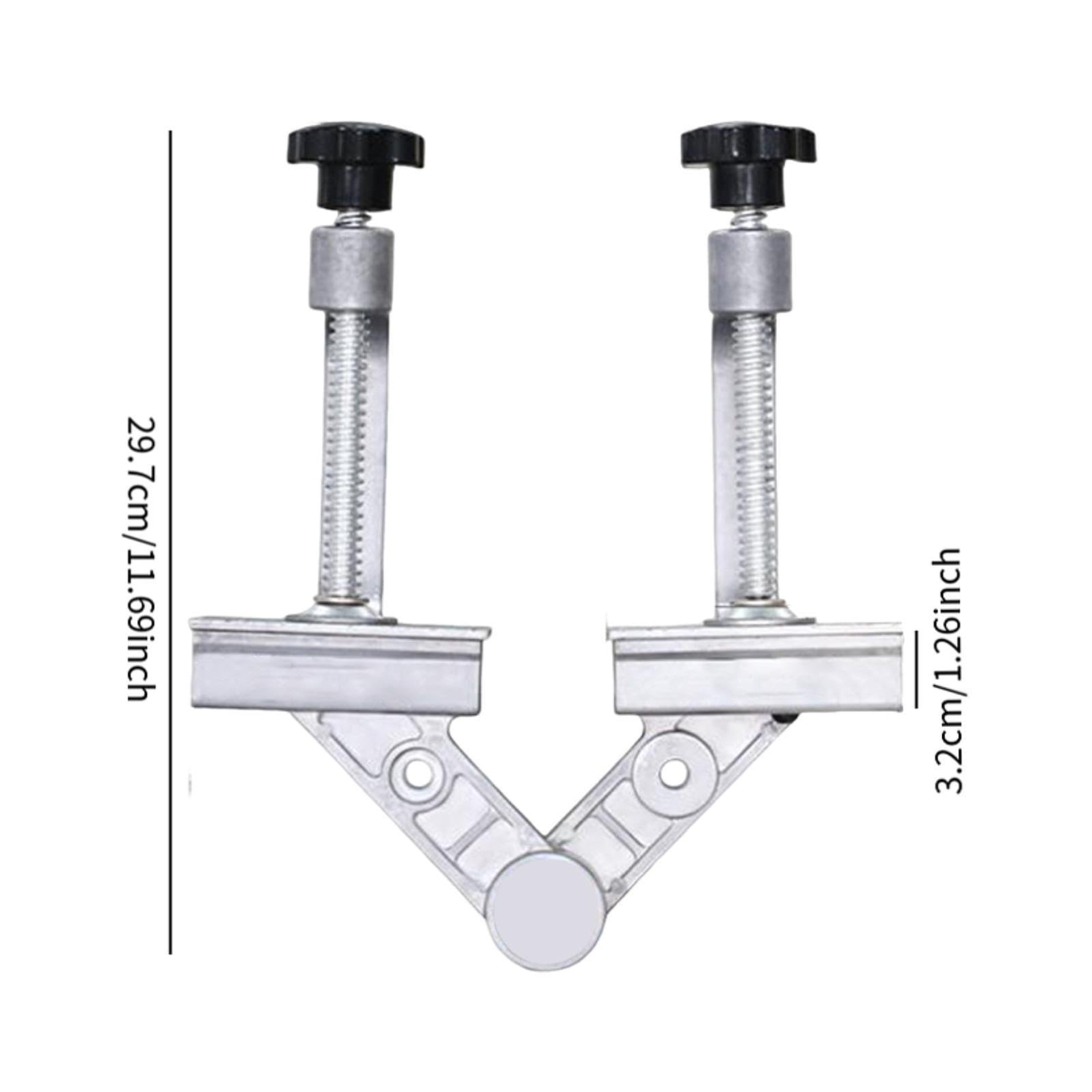 Baoblaze Right Angle Corner Clamp,Adjustable Tube Clamp Household Welding Home Improvement Aluminum with Swing Jaw for Fixing Shelves