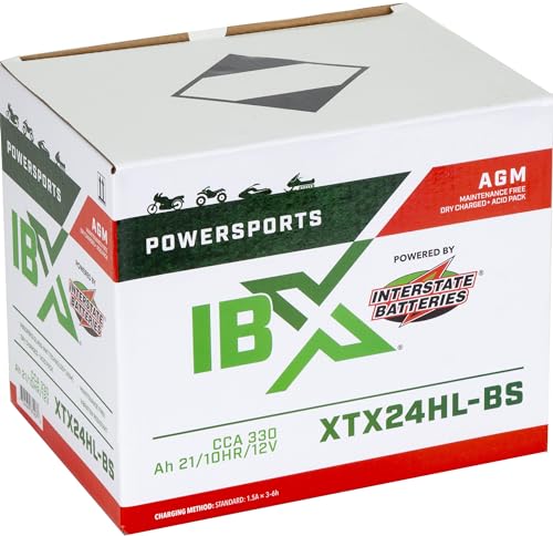 Image of Interstate Batteries IBX YTX24HL-BS Powersports Battery 12V 21Ah 330CCA AGM