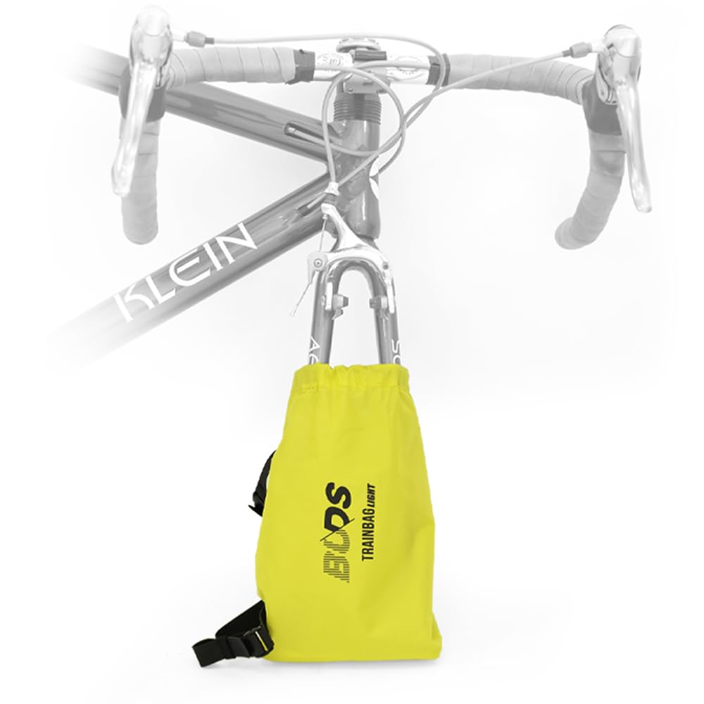 TRAINBag Light de Buds-Sports - Housse Vélo et VTT Spécial Train Europe - Standard SNCF 130x90 cm - Pour Voyager Avec Votre Vélo Ou VTT - Idéal Bikepacking et Cyclotourisme (Jaune)