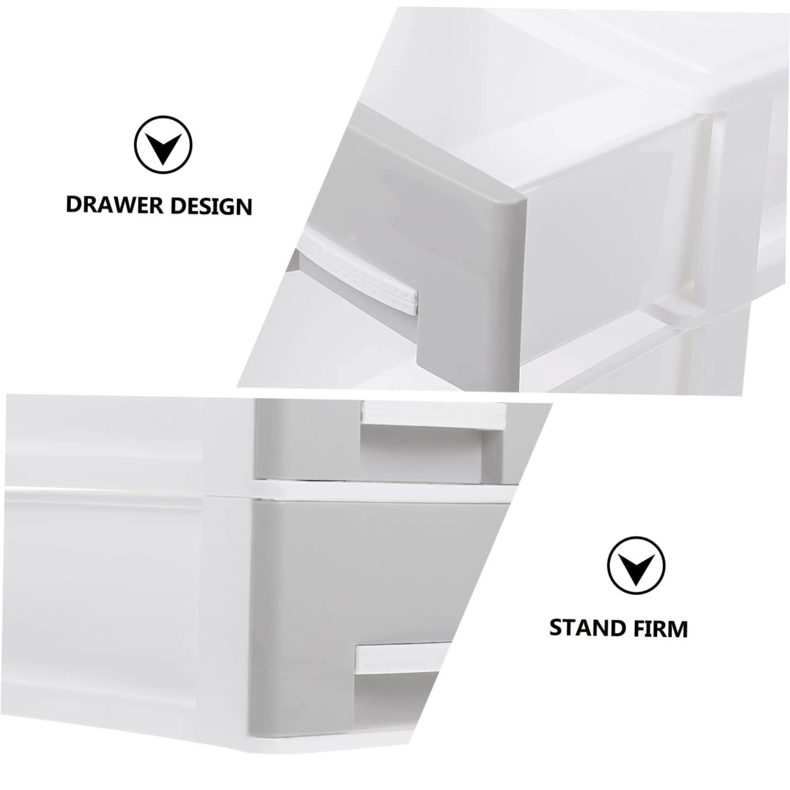 Contenitore Porta Oggetti da Scrivania a Cassetto, 2 Livelli, Plastico | Struttura Multiuso, Alta Resistenza e Anti-deformazione, Stile Gradevole per Organizzazione e Regalo Casa