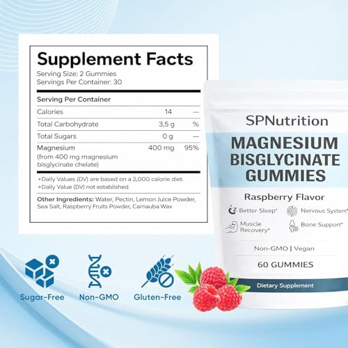 Image of Spnutrition Magnesium Bisglycinate Gummies - Chelated Magnesium Supplement (2)