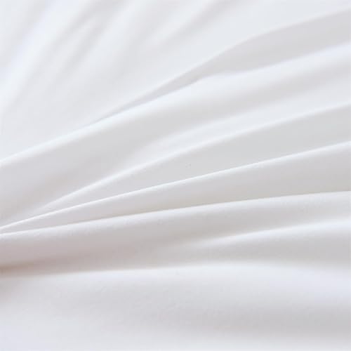 Miniatura 7 de Holawakaka Juego de edredón con volantes en cascada blanca, tamaño individual, varias capas con volantes, Shabby Chic Juego de ropa de cama de 3