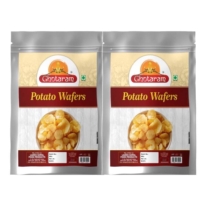 See full amazon price history chart for Ghotaram Potato Chips Navratri Diwali Rakhi Utsav Special Namkeen Snack | Batata Wafers Chips aloo wafers Aloo Wafers Aloo Chips Falahari Fast Time Ready to eat Namkeen Snack-150g*2Pack Ghotaram Potato Chips Navratri Diwali Rakhi Utsav Special Namkeen Snack | Batata Wafers Chips aloo wafers Aloo Wafers Aloo Chips Falahari Fast Time Ready to eat Namkeen Snack-150g*2Pack (B0C9M83PLW) Amazon Price History, Amazon Price Tracker