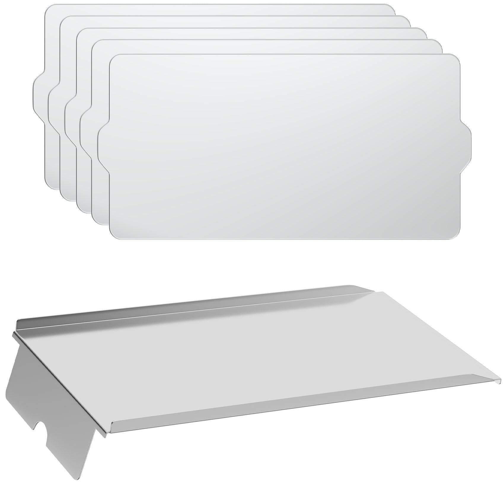 Grill Drip Pan Heat Baffle and 5-Pack Drip Tray Liner Replacement Parts for Camp Chef 36 Series Pellet Grills, Drip Tray &amp; Liners Kits for SmokePro LUX 36, Woodwind WiFi 36 and Traeger 34 Series Grill