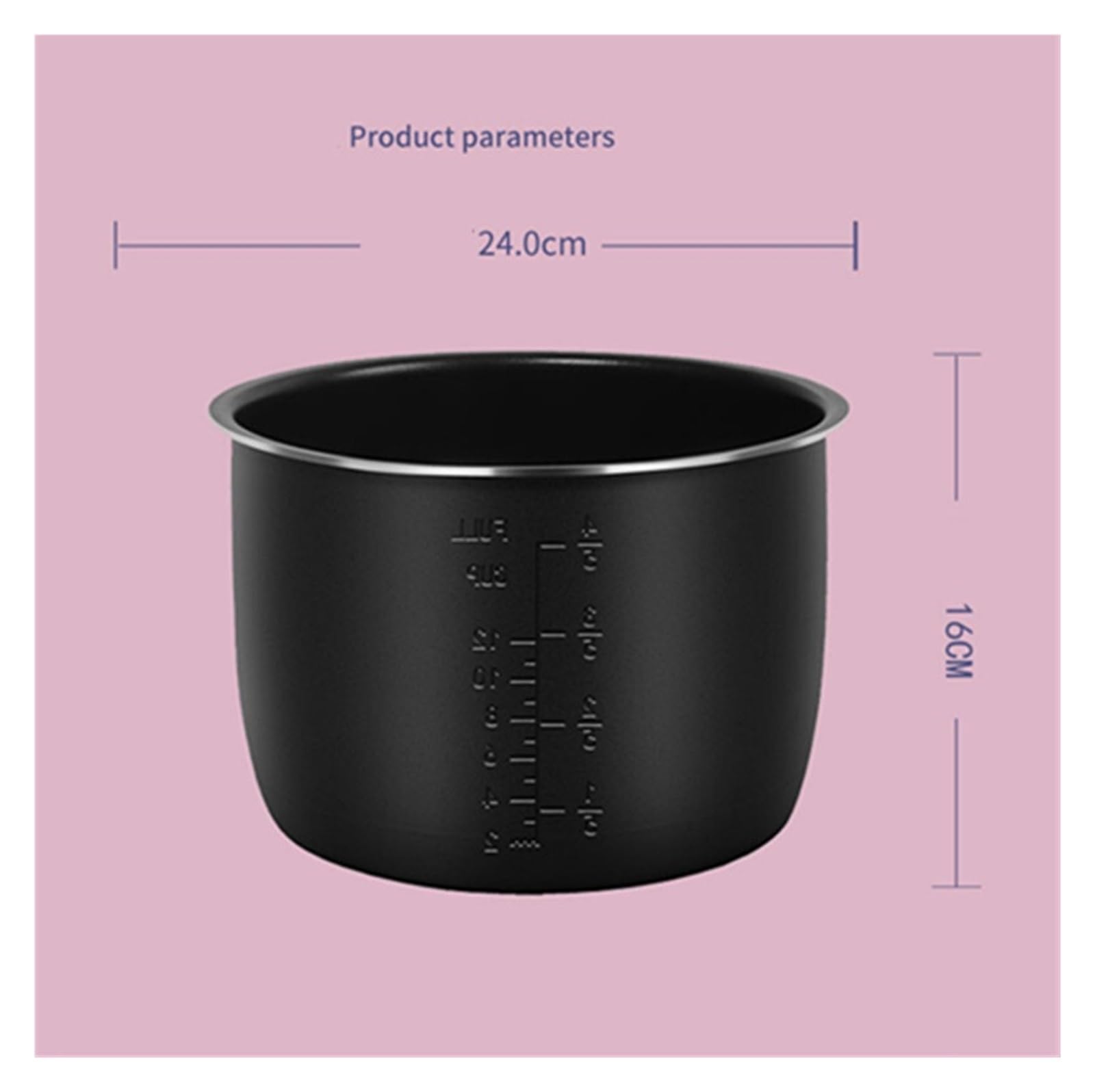 Pentola interna for pentola a pressione elettrica da 6 litri, parti di ricambio for cuociriso, compatibile con Philips HD2107 HD2137 HD2138 HD2139