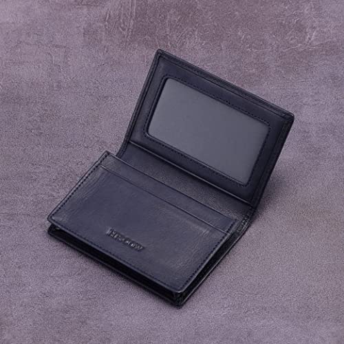 Image of HISCOW Business Card Holder with Large Compartment - Full Grain Leather