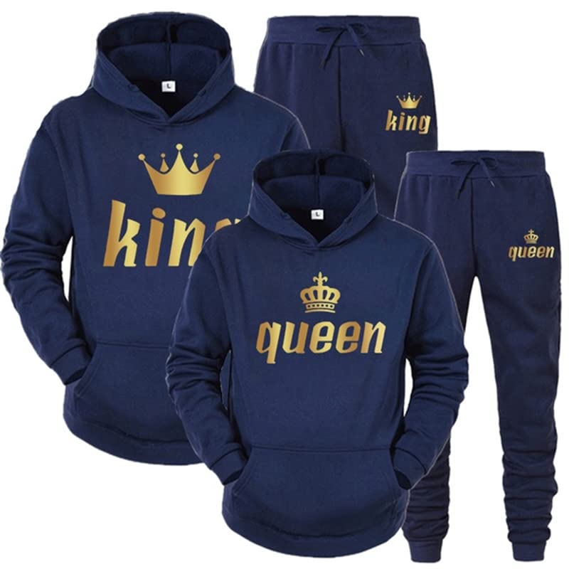 Hot Sale Paar Outfits Hoodie en Jogger Broek Hoge Kwaliteit Mannen Vrouwen  Dagelijkse Casual Sport Jogging Pak King Queen Trainingspak : Amazon.nl:  Kleding, schoenen \u0026 sieraden
