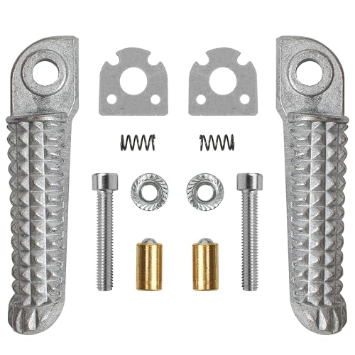 Image of 1 Pair Foot Pegs Compatible with Yamaha YZF R3 R25 MT25 MT03 MT-03 2014-2023, Motorcycle Footrest Pedal Bracket Peg Rest, Aluminum Driver Passenger Footpeg Set, Posapies Para Moto (Rear)