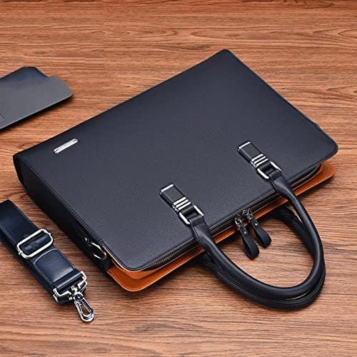SIDUFHAOPKLL Men's Bag Leather Shoulder For Business Briefcase Laptop Casual Large Capacity Handbag image 3