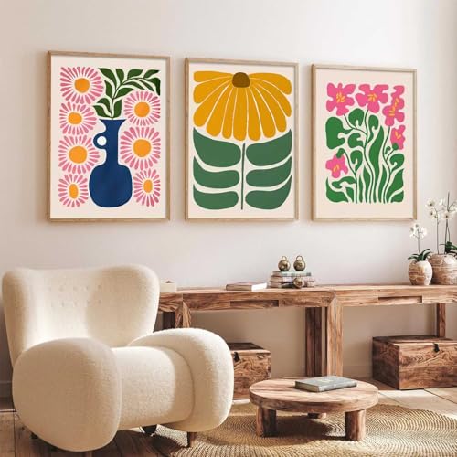Image of kotart Boho Art Home Decoration Painting | Paintings With Frame For Living Room Bed Room Hotel Wall Decor Digital Reprint Set of 3 (13X17 inch)