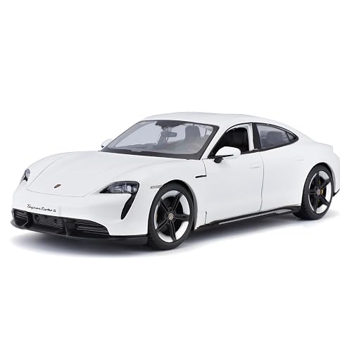 Bburago B18-21098 Porsche TAYCAN Super Car-1:24 Scale Die cast Vehicle, White