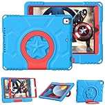 TrendGate iPad 9th/8th/7th Generation Case for 10.2 Inch 2021/2020/2019, Lightweight Shockproof Case With Built-in Screen Protector, Handle Stand - Blue