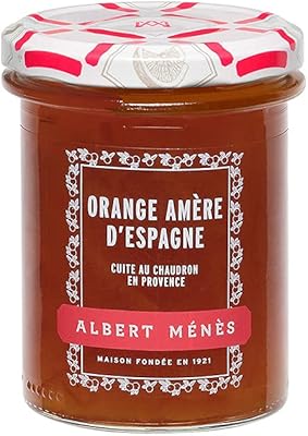 Marmelade d'Orange Amère Ecorces Fines - Fabriquée en Provence - Cuit au Chaudron en Cuivre - Parfum Exceptionnel en Bouche - Idéale sur du Pain - 280g - ALBERT MÉNÈS