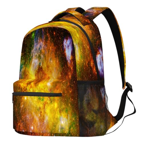 Sac à dos motif galaxie pour voyage de week-end et randonnée décontractée